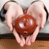 110ml Chinese Yixing Purple Clay Teapot Handmade Raw Ore Zhu Mud Zisha Tea Pot Beauty Tea Infuser Kettle Tradition Zisha Tea Set