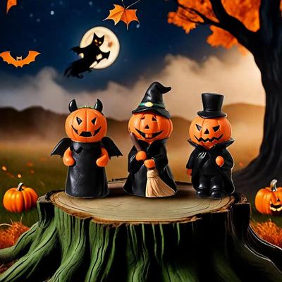 Halloween Kleiner Teufel Gentleman Kürbis Tischdekoration