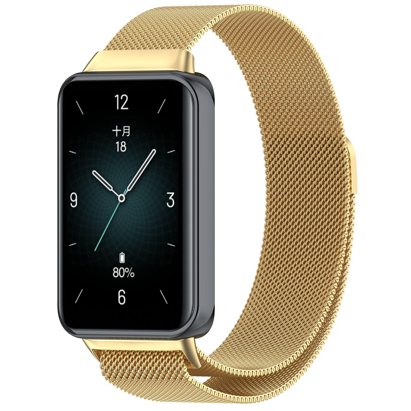

For Honor Band 9 Milanese Smartwatch Strap Metal Bracelet Rose Gold