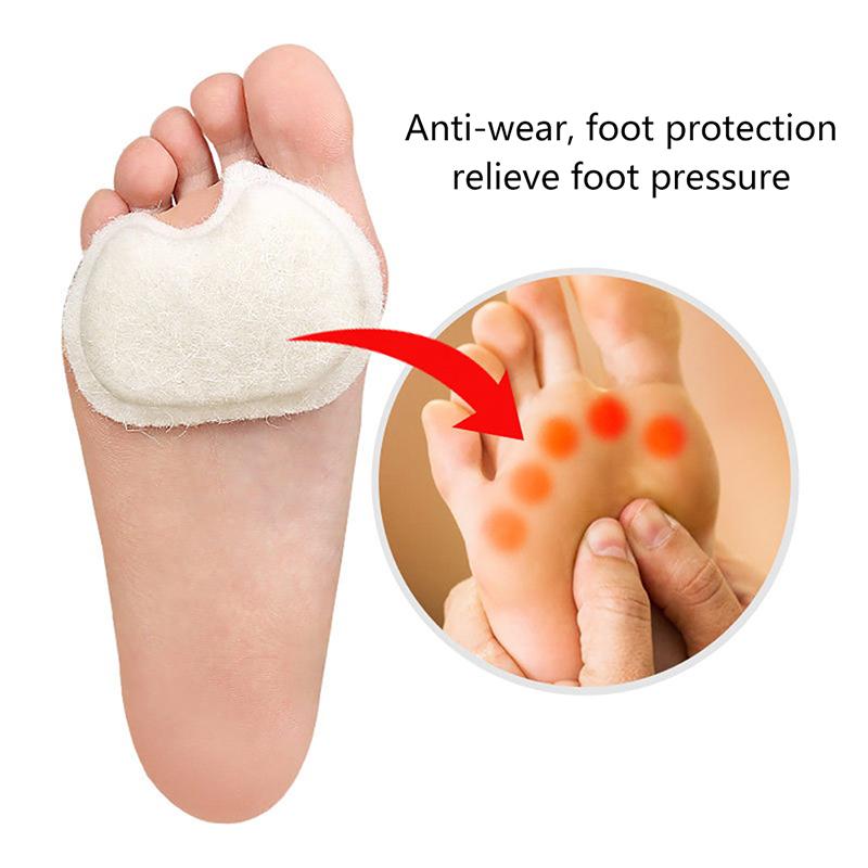 1 Pair Felt Feet Pads Relief Forefoot Support Adhesive Foam Foot Cushion Pad For Men And Women