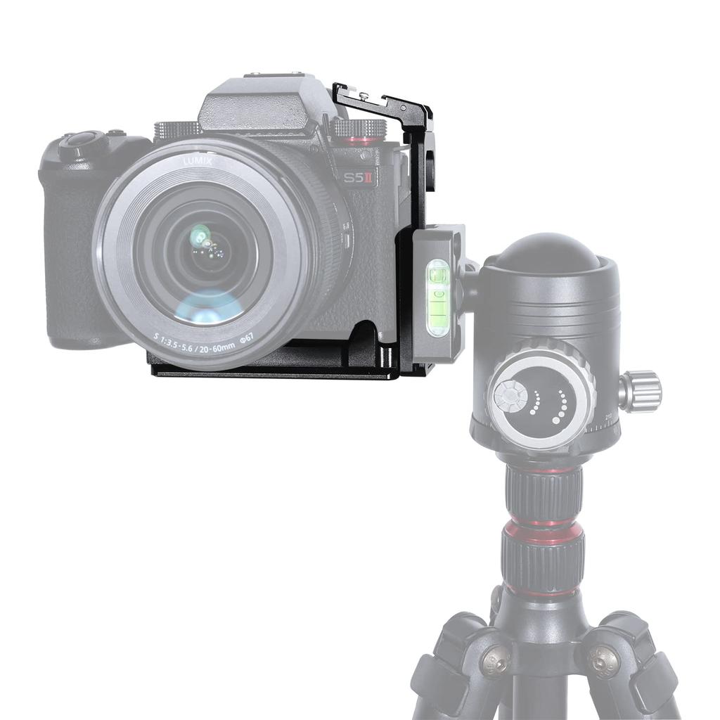 NICEYRIG Camera Cage L-Shaped Plate for Panasonic LUMIX S5 / LUMIX S5 Mark II / LUMIX S5 Mark II X / Panasonic DC-G9M2 - 405