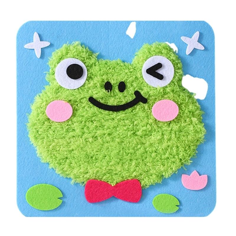Lustiges Stickerei-Puppen-Set Cartoon-Tier Lustiges Pädagogisches Näh-Bastelset für Kinder Erwachsene Nähen Stickerei Basteln