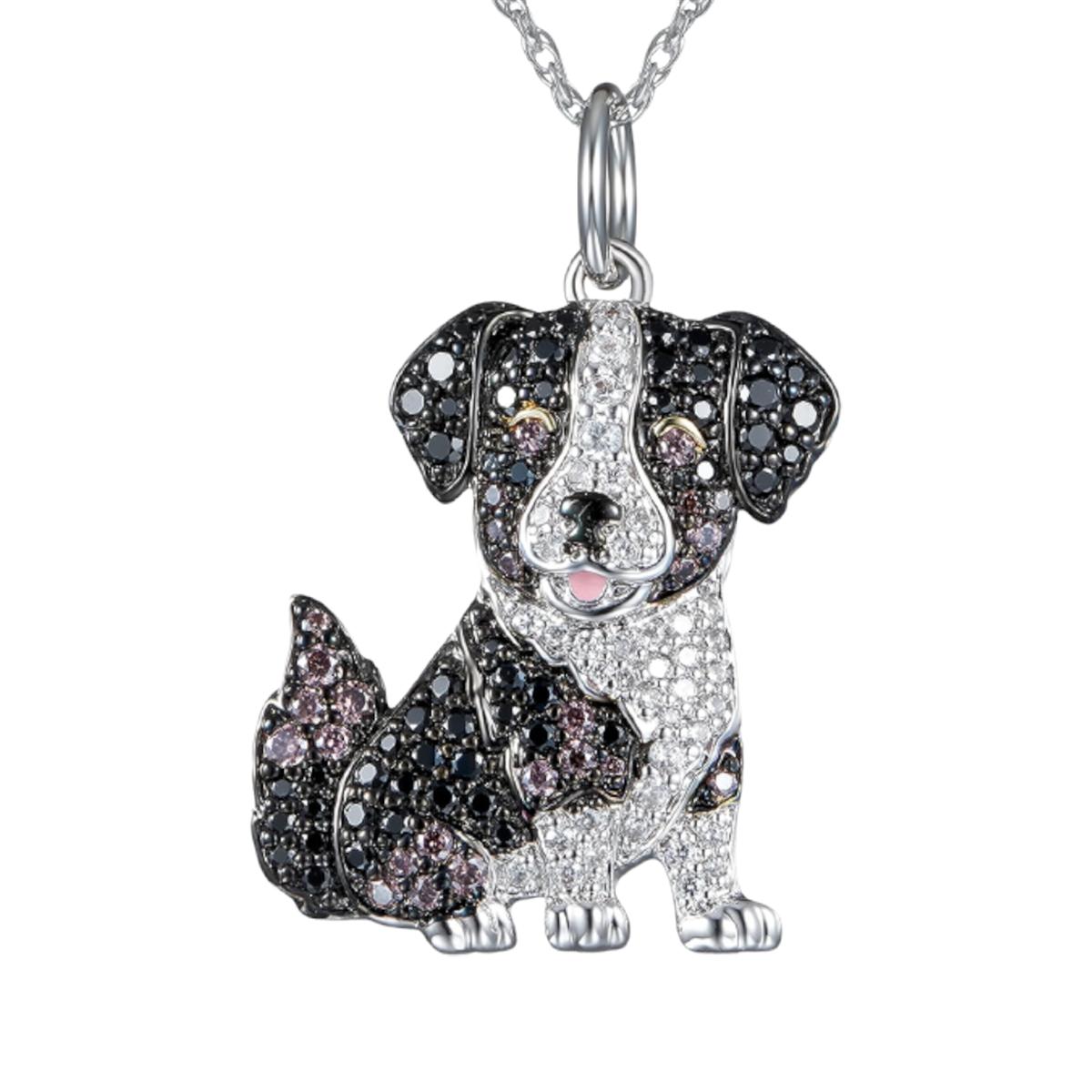 Exquisite and Cute Schnauzer Dog Pendant Necklace for Women Elegant Pet Puppy Jewelry Animal Accessories Dog Lovers Gift 50cm