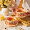 Lingjiezhe Morning Mist Ceramic Coffee Cup & Saucer Gift Set