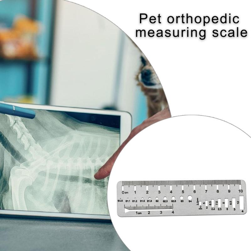Surgical Stainless Steel Measuring Tool With Gradations for Animal Orthopedics Screw and Pin Size