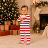 Family Matching Christmas Pajamas Set with Neck Long Sleeve Top and Pants