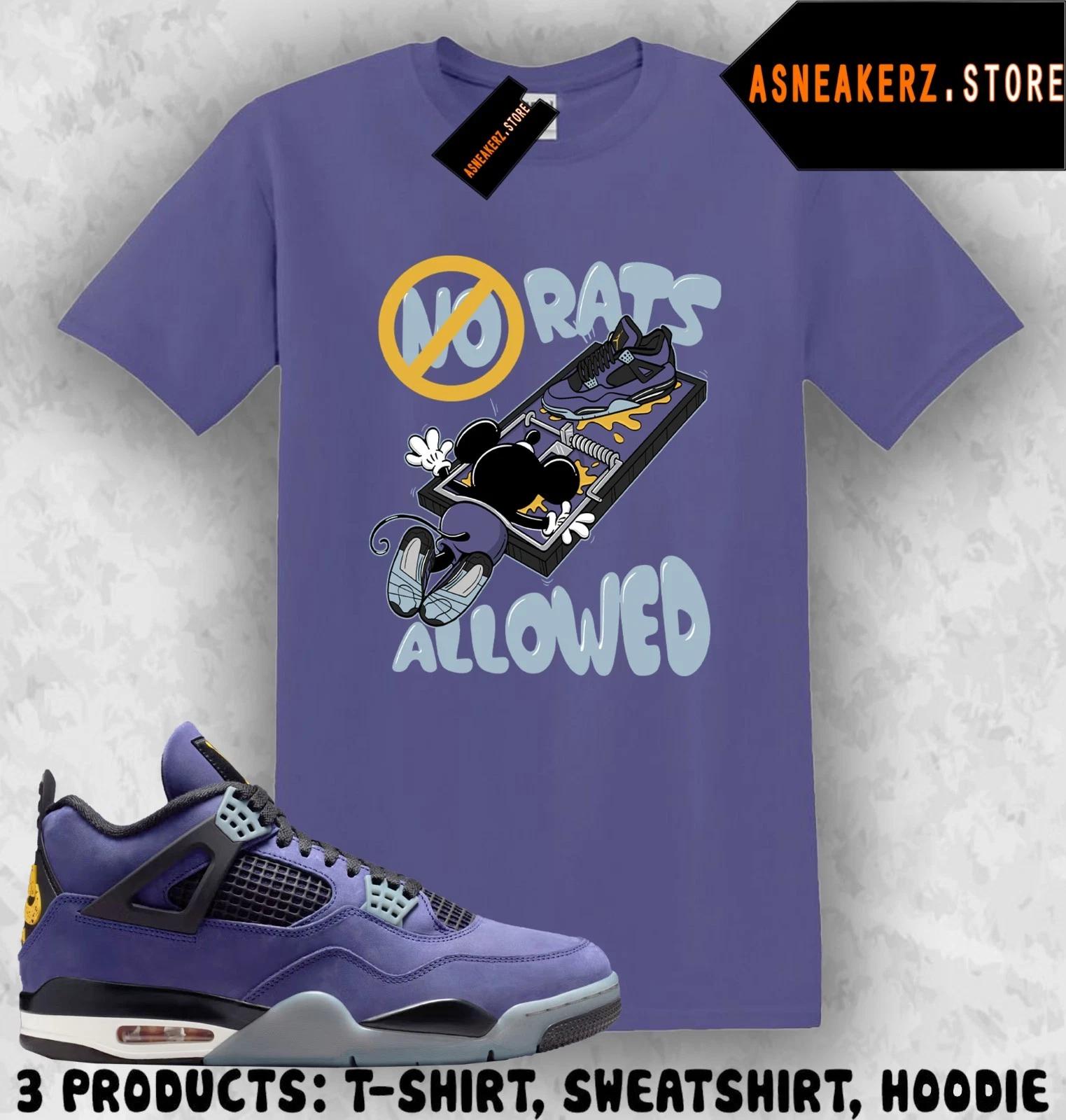 Shirt Matching AJ 4 Lakers Lakeshow 2026 Match Sneaker No Rats Allowed T shirt S