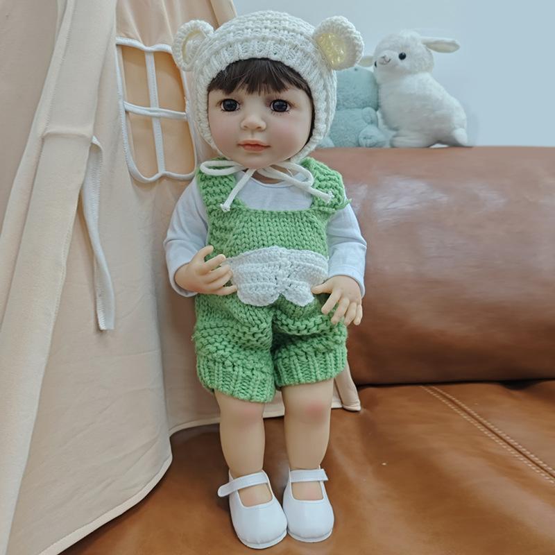 

55СМ Кукла Дуду Симуляция Виниловая кукла Младенец Мягкая резиновая игрушка Полный клей Кукла-младенец 55CM/22INCH