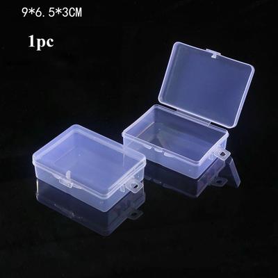 High Quality Square Transparent Storage Box Transparent Plastic Jewelry Beads Container 10 Sizes Small Items Case Packing Boxes
