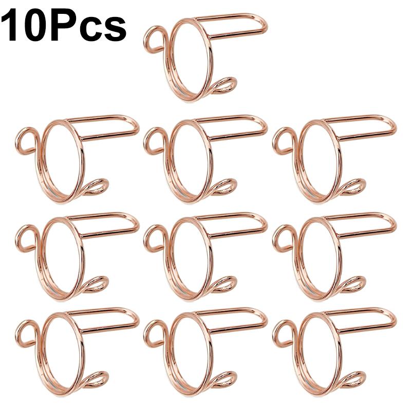 10 stk Metall Åpen Ring Falmer ikke Bruk Neglebasisringer Miljøvennlige Fingertuppringer Resirkulerbar Flerfarget