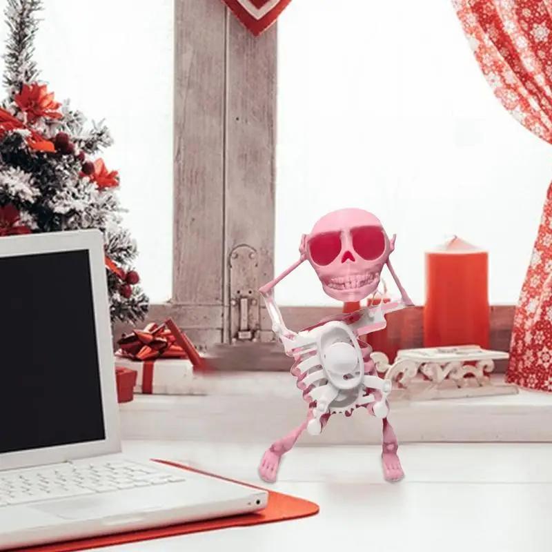 3D Tanzendes Skelett Gruselig Tanzendes Bewegliches Skelett Cartoon Tier Mini Schädel Figur Pädagogisches Spielzeug Kinder Geschenk