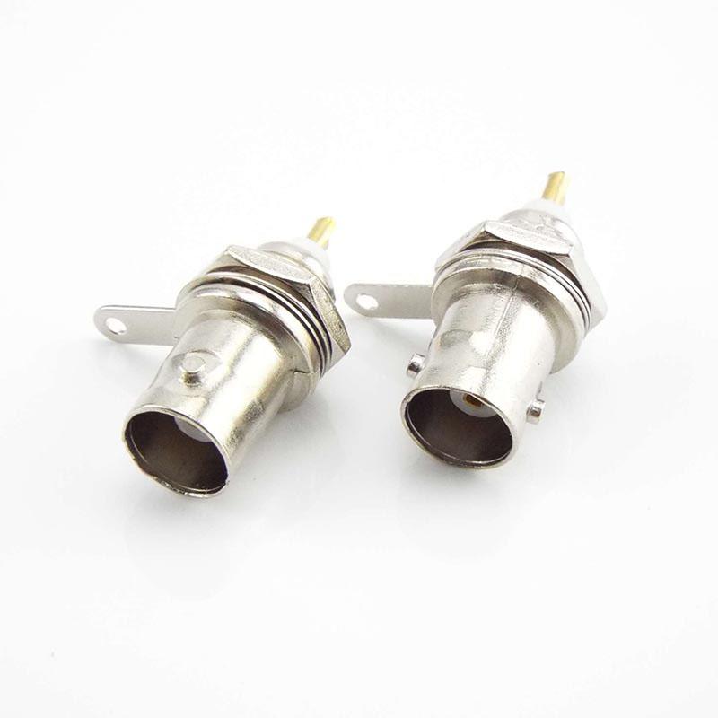 BNC Female Socket Solder Connector Chassis Panel Mount Coaxial Cable For text Welding Machine Parts