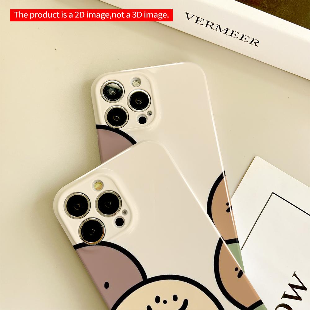 Cute Round Faces Phone Case All inclusive film hard phone case, compatible with iPhone 18 Pro Max 17 16 15 14 13 12 11