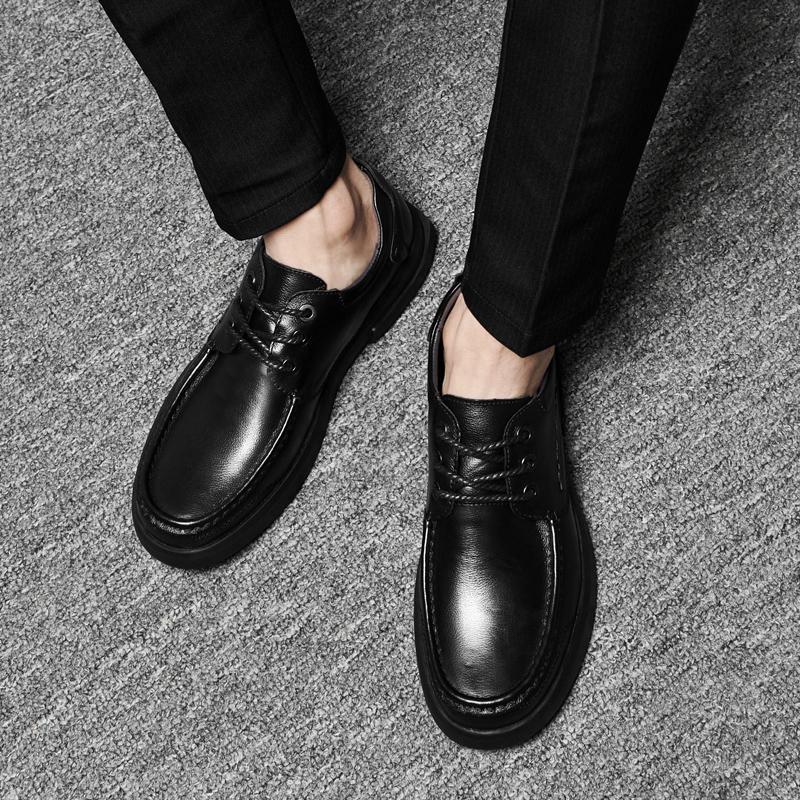 Boty z pravé kůže Pánské Ručně vyráběné Slip On Business Neformální kožené boty Klasické měkké prodyšné pánské boty ploché