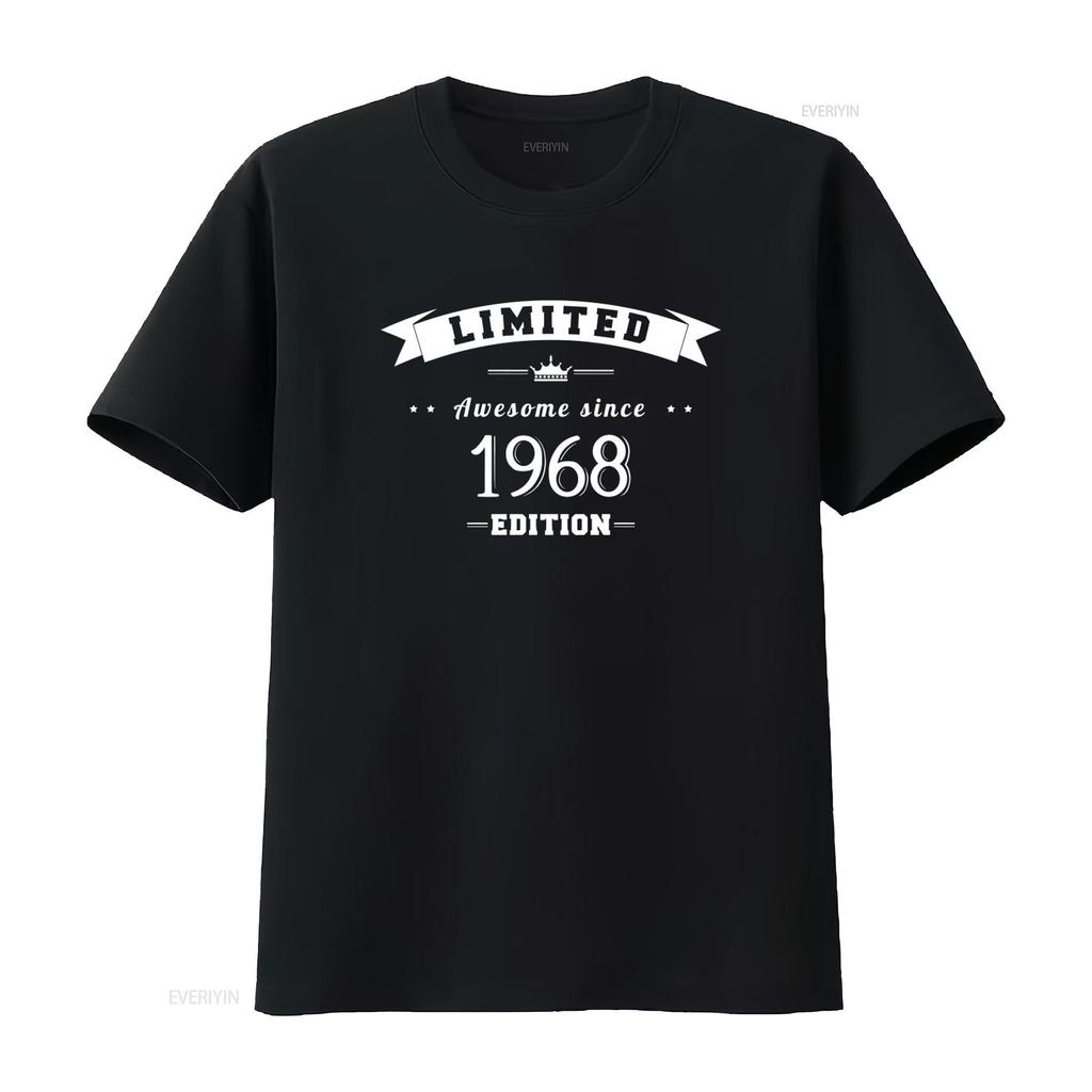 55th Birthday T Shirt Limited Edition Awesome Since 1968 100 Pre Shrunk Cotton vintage Washed Stylish Versatile graphic