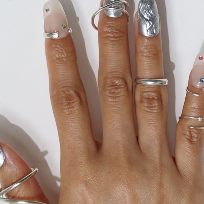 BRILLPIECE Trace nail ring