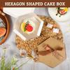50pcs Gift Box with Display Window Hexagonal Paper Box with Lid Suitable for Gifts Handicrafts Cakes Candy Boxes Wedding Parties Birthday Gift Boxes