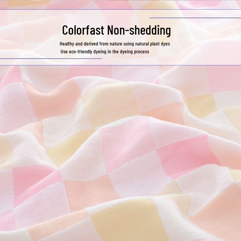 Large All-Cotton Double-Layer Gauze Bath Towel & Swaddling Blanket for Newborns - Absorbent & Breathable