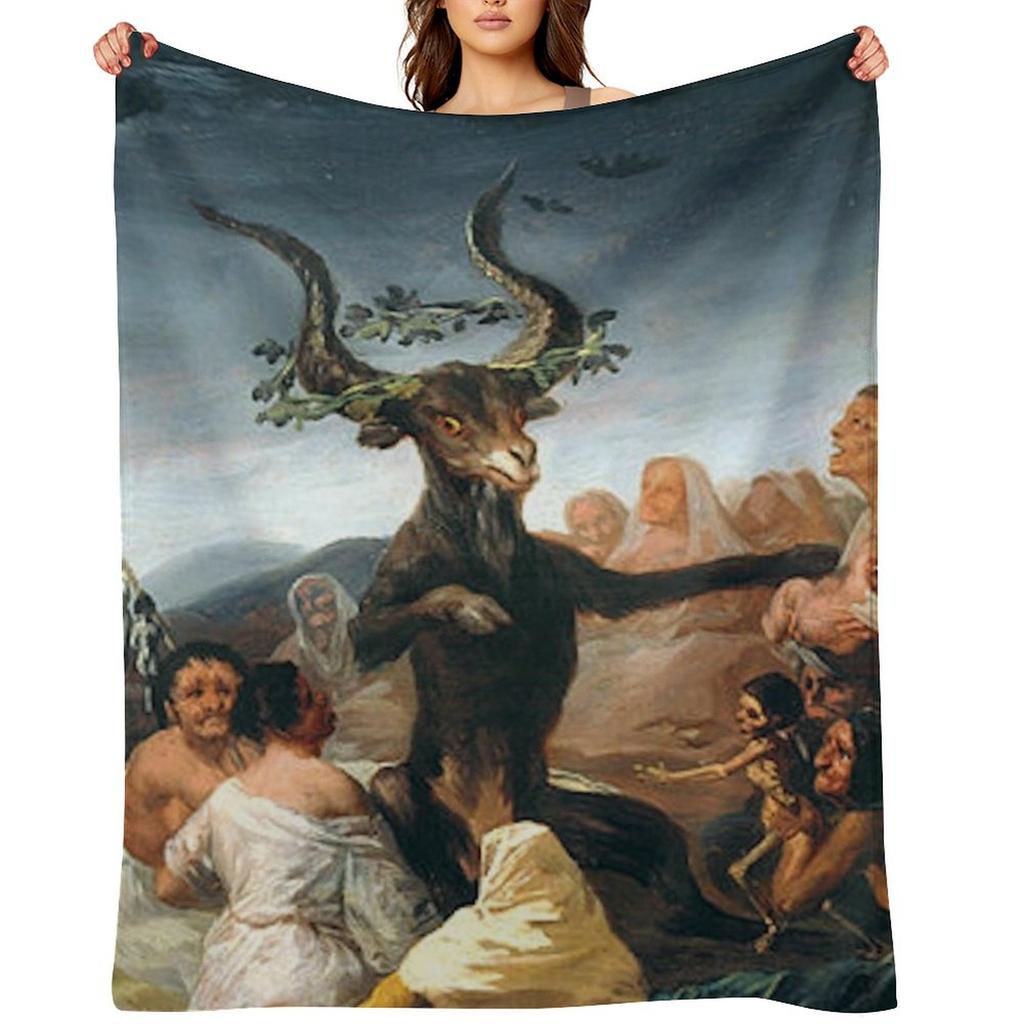 DER HEXENSABBATH - GOYA Kuscheldecke für Babys Polar-Bettdecke Karierte Decke für das Sofa Decken