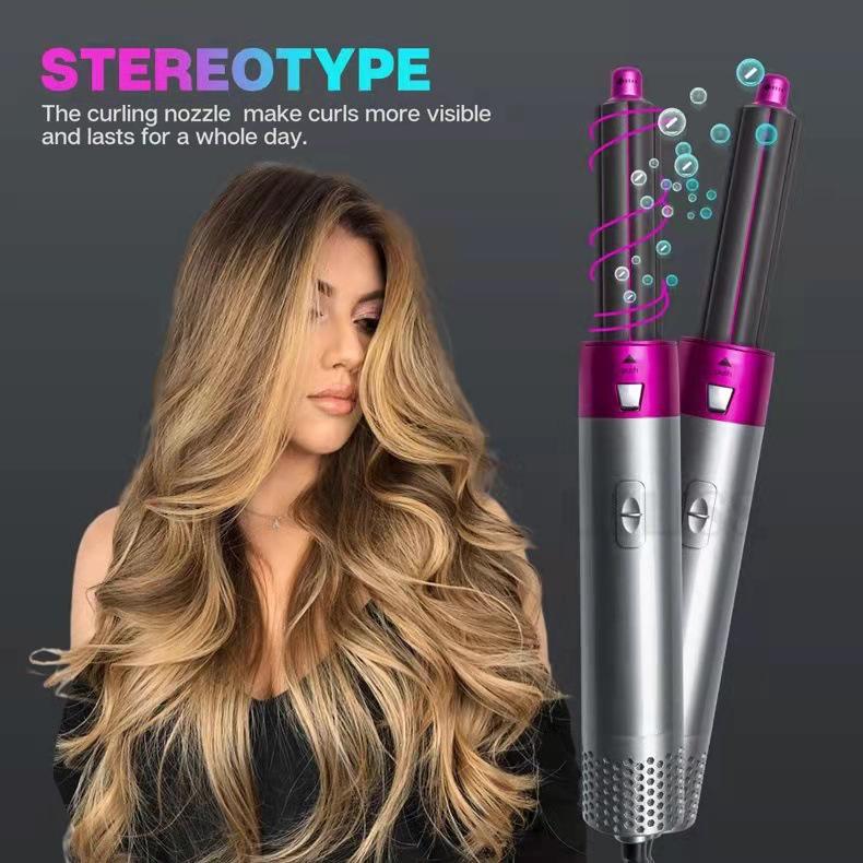 Cross-border Ionic Hair Dryer & Curler: 5-in-1 Multi-Functional Hot Air Styling Comb