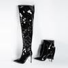 Thigh High Boots Women Patent Leather Sexy Point Winter Tall Long Party Shoes Female 2025 New Trends Black Over the Knee Boots