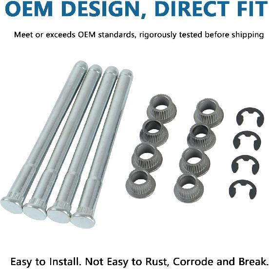 Door Hinge Pin And Bushing Repair Kits Compatible With Chevy S10 GMC S10 Pickup Blazer GMC S15 Pickup 1994-2004 Sonoma Jimmy Oldsmobile Bravada Door