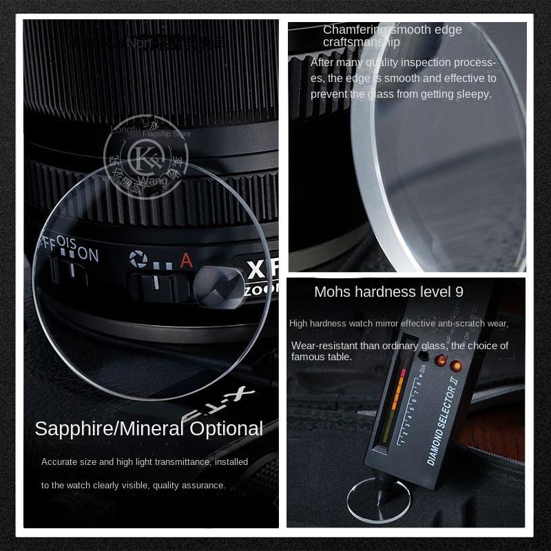 MDV-106 Calendar Magnifier Window Watch Lens Glass Mask for Casio Swordfish MDV 106 Mineral and Sapphire Mirror Watch Parts