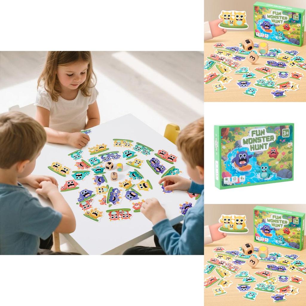 Monster Pub Wooden Puzzle Game Set For Kids Educational Play