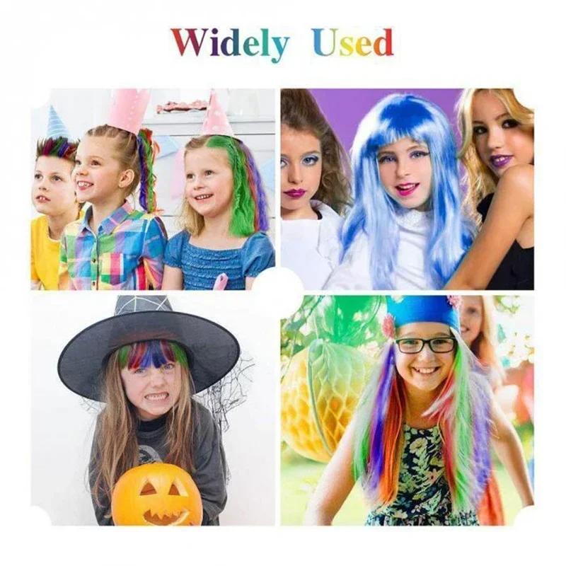 6/1pcs Hair Color Chalk Temporary Hairs Dye To Cover Gray Hair Girl Coloring Comb Disposable Hair Mascara Women Coloring Brush