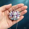 Nine Tailed Fox Pendant Necklace Exquisite Jade Like Design Golden Chain Ideal For Daily Wear Dating And Gift For Women