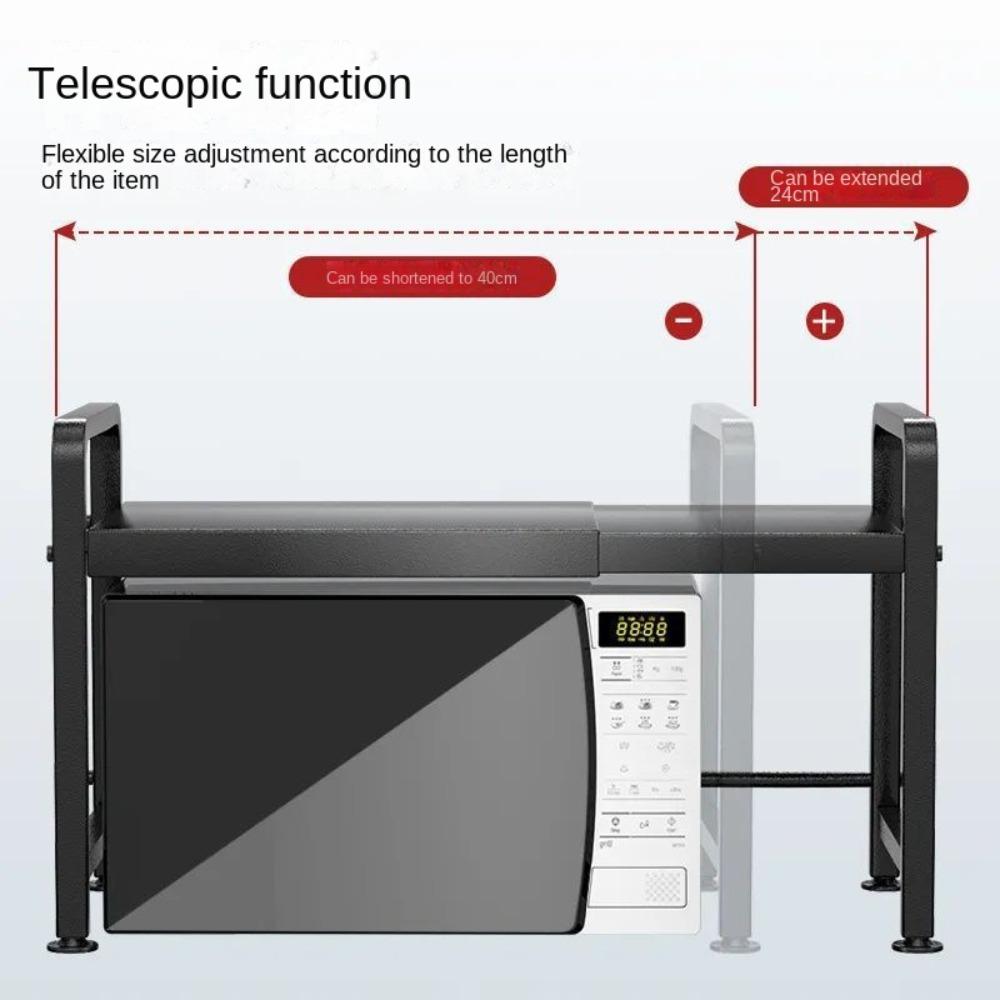 Mensola Nera per Forno a Microonde Organizzatore Multifunzione per Condimenti Nuovo Portastoviglie Domestico