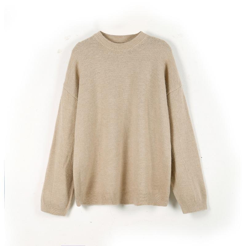 Women S Cozy Loose Fit Crew Neck Long Sleeve Pullover Sweater For Autumn Winter