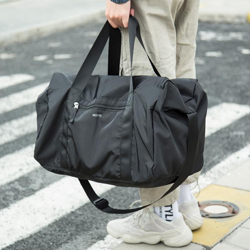 MOYYI Oxford Foldable Travel Duffel Bag for Men 37L Waterproof Sports Tote Gym Shoulder Weekender Overnight Bags Large Capacity
