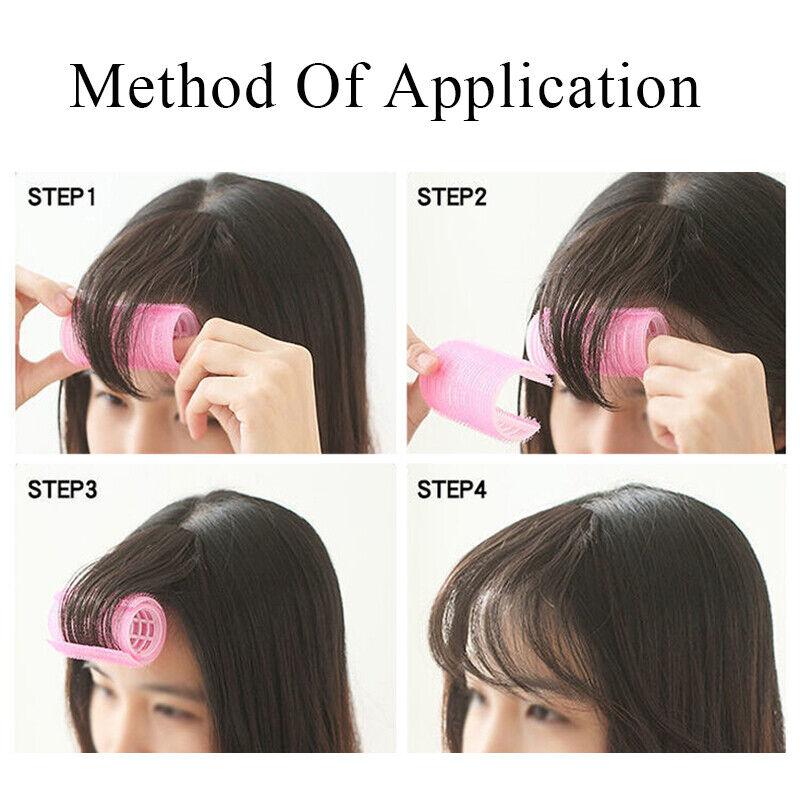 2Pcs/Set No Heat Hair Curlers Self Grip Hair Roller Heatless Lazy Bangs Curler ~