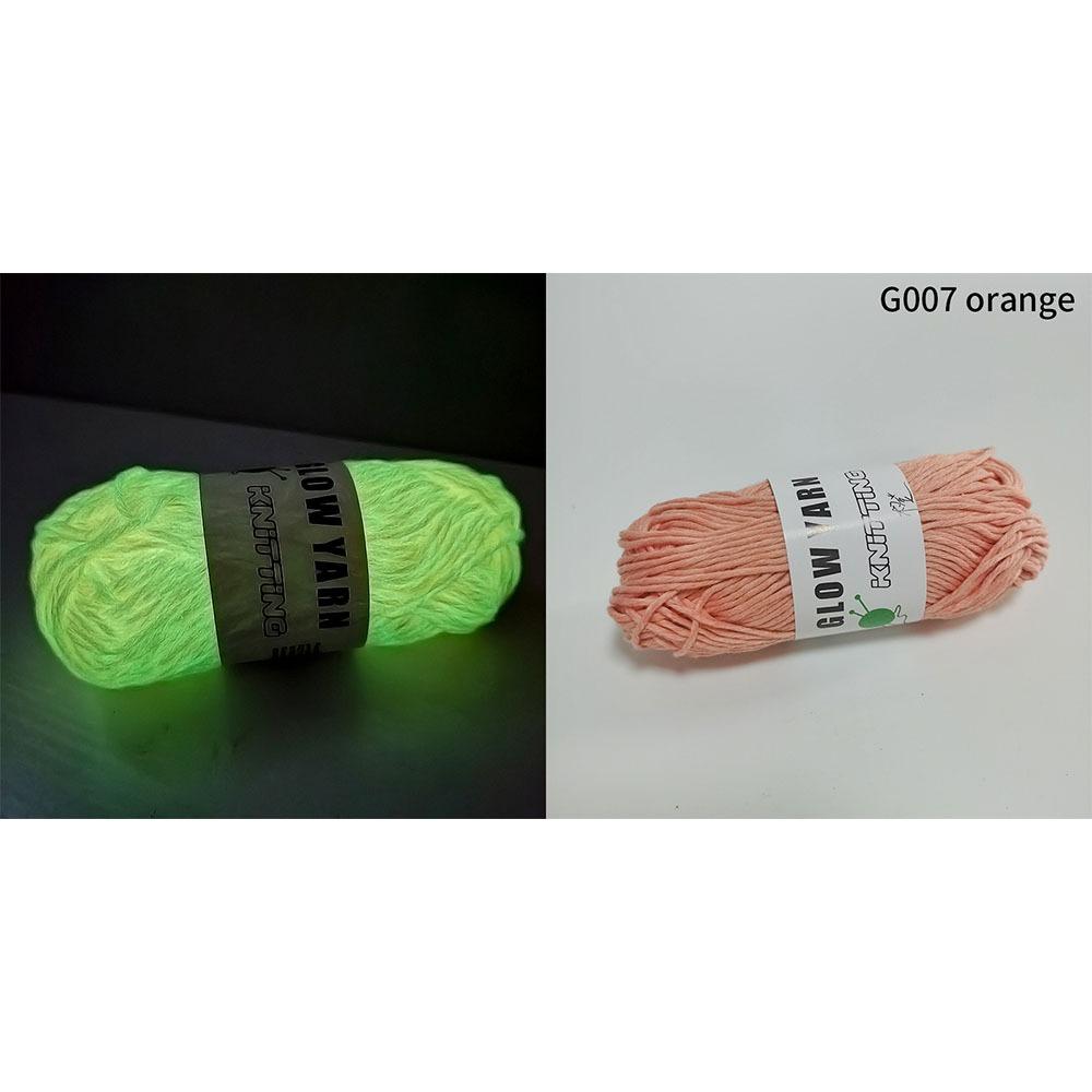50g/roll Thread Glowing Yarn Glow In The Dark Knitted Yarn Skin-friendy Luminous Chunky Yarn  Sewing