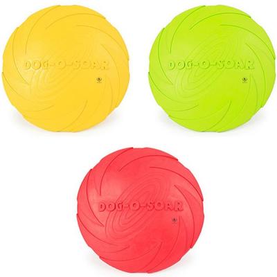 Dingdongpet Pet Flying Disc Toy 3 Types M, Red, Green, Yellow, 1 Set