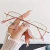 Gafas con bloqueo de luz azul para mujer, anteojos de diseñador, gafas ópticas para ordenador, protección ocular, gafas de moda