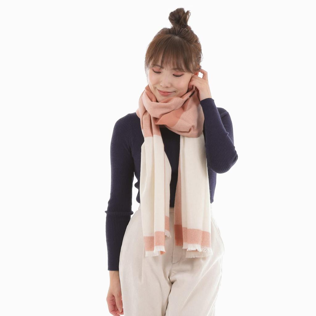 RAINBOW Large Cashmere Thin and 60cm Wide x 200cm Long 100% Stole, Lightweight, (Checked Amber)