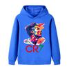 Vinterhoodies Mode Barn Cristiano Ronaldo CR7 Hoodies pojkar flickor Varma Tröjor Tok Tik Hip Hop Hoody Tonåring