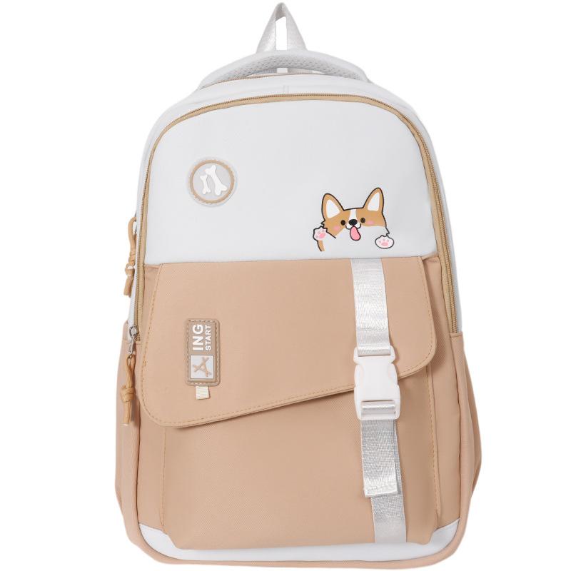 School bag new women's school bag junior high school college student burden reduction school bag ins simple high value backpack