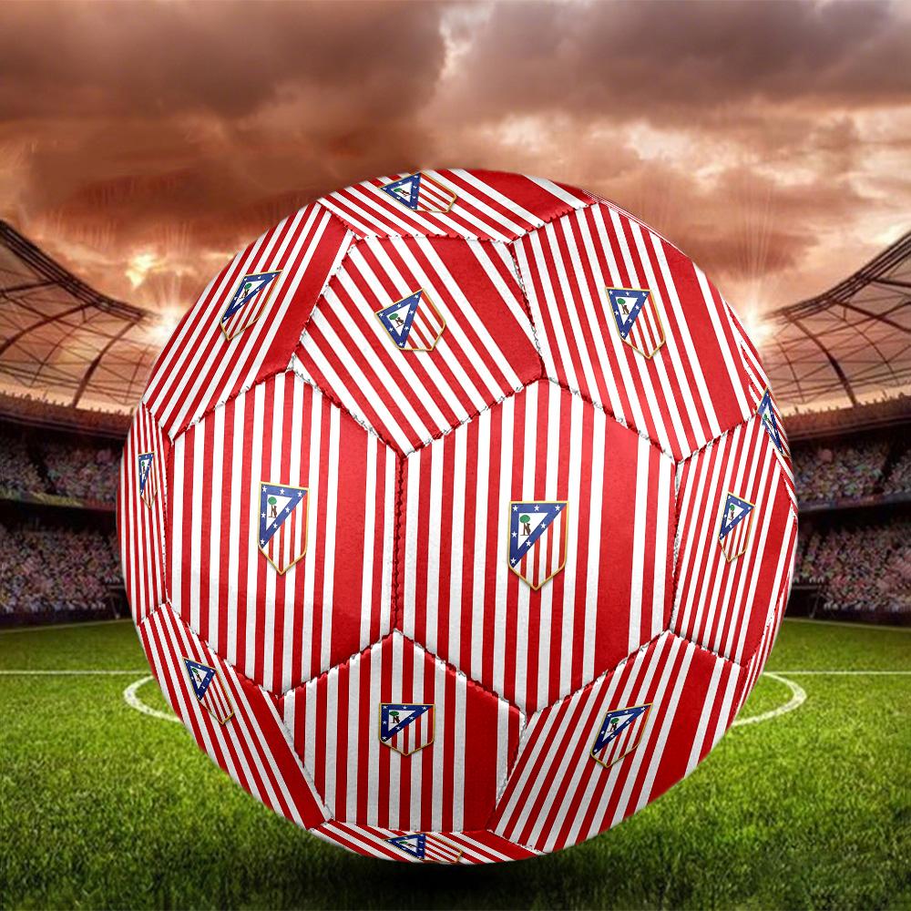 Pallone da Calcetto Atlético de Madrid Colorato Per Tutte le Età Cucito a Macchina PVC Pronto per la Competizione Resistente Ad Alto Rimbalzo