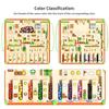 Montessori Maze Board Game Number Color Sorting & Fine Motor Skills Wooden Magnetic Rolling Maze Educational Toys For Toddlers