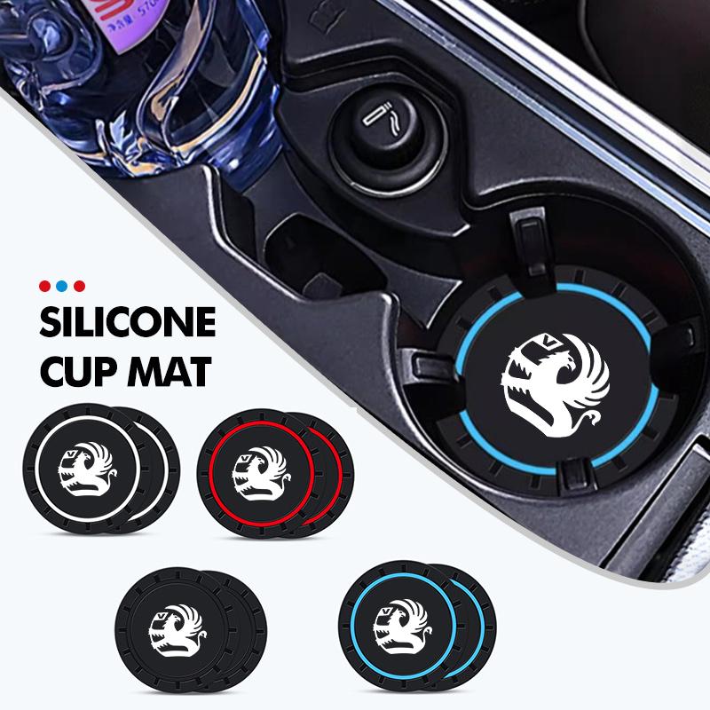 2pcs Car Water Cup Holder Anti Slip Insert Silicone Coaster Pad For Vauxhall Corsa Astra Mokka Grandland Crossland Combo Life