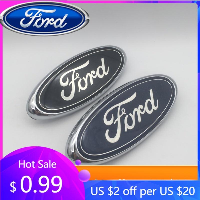 Car Sticker Ford New 2025 Hot 1pcs 3D for ford blue black 146mmx58mm Car Front Head Hood Bonnet Emblem Rear Tail Bumper Trunk St