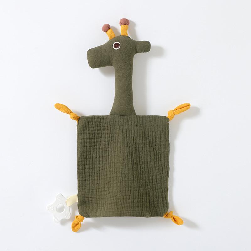 Baby Cotton Muslin Comforter With Plush Rabbit And Rabbit For Newborns