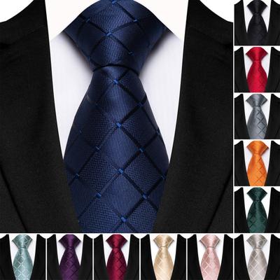 Corbata de negocios con diseño geométrico cuadrado, color liso, satén suave, corbata formal, corbata informal, corbata de calle