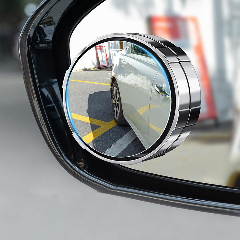 2Pcs Adjustable 360 Degree Car Blind Spot Rear View Mirror Angle For Tesla Model 3 Model X S 2016-2023 Model Y Decals TM3 TMX