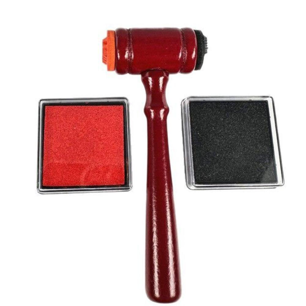

Portable Toy Wooden Hammer Inkpad Mini Judge Gavel Judge Stamp Hammer Scrapbooking Supplies красный