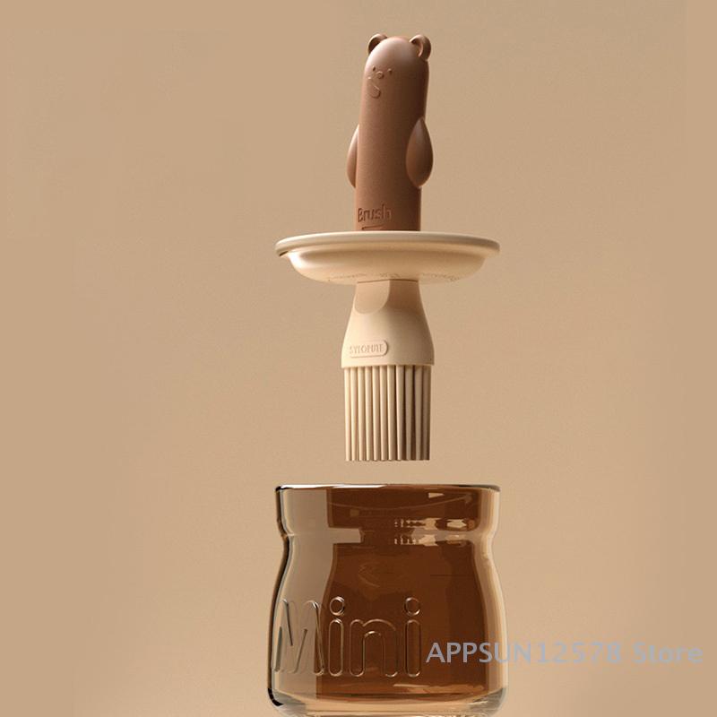 Bear Silicone Oil Brush Household Barbecue Oil Brush Oil Bottle Food-Grade Silicone Oil Brush Seasoning Bottle