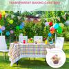 Transparent Cake Box Baking Packing Case Food Container Holder White Round Gift Dessert Storage Kitchen Bar Use